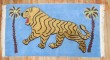 Blue Raised Cheetah Tibetan Rug No. j4036