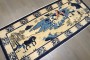 Vintage Horse Chinese Small Rug No. j4089