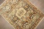 Brown Persian Sarouk Mini Rug No. j4154