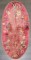 Oval Chinese Art Deco Pink Rug No. j4168