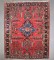 Mini Red Blue Persian Sarouk Rug No. j4179