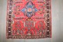 Mini Red Blue Persian Sarouk Rug No. j4179