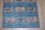 Blue Turkish Goat Accent Rug No. j4190