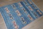 Blue Turkish Goat Accent Rug No. j4190