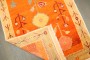 Bright Orange Floral Anatolian Rug No. j4232