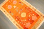 Bright Orange Floral Anatolian Rug No. j4232