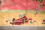 Bright Pink Yellow Chinese Art Deco Rug No. j4243