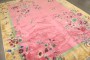 Bright Pink Yellow Chinese Art Deco Rug No. j4243