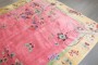 Bright Pink Yellow Chinese Art Deco Rug No. j4243