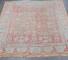 Square Soft Red Worn Antique Oushak Rug No. j4246