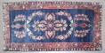 Blue Persian Indo Sarouk Small Rug No. j4345