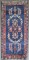 Blue Persian Indo Sarouk Small Rug No. j4345