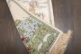 Ivory Pictorial Silk Herekeh Dowry Rug No. j4405