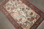 Ivory Bird Pictorial Persian Rug No. j4460