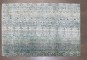 Silk Wool Sari Turquoise Fragment Rug No. j4511