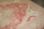 Red Ivory Medallion Oversize Antique Turkish Oushak Carpet No. j4565