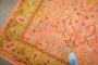 Square Pink Chartreuse Antique Turkish Oushak Rug No. j4602