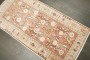 Peach Vintage Turkish Floral Small Rug No. j4688