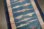 Blue Chinese Dragon Motif Small Runner No. j4734