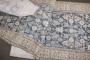 Blue Gray Vintage Persian Hamedan Runner No. j4755