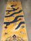 Yellow Tibetan Vintage Dragon Pillar Runner No. j4849