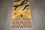 Yellow Tibetan Vintage Dragon Pillar Runner No. j4849