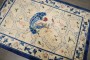 Cream and Blue Chinese Peking Rug No. j4857
