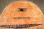 Orange Round Persian Gabbeh Contemporary Rug No. j4992