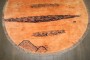 Orange Round Persian Gabbeh Contemporary Rug No. j4992