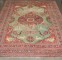 Green Hunting Animal Doroksh Persian Distressed Rug No. j5010