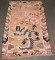 Pair of Peach Vintage Dragon Tibetan Rugs No. j5022