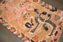 Pair of Peach Vintage Dragon Tibetan Rugs No. j5022