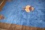 Dynamic Blue Chinese Art Deco Carpet No. j5026