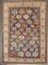 19th Century Snowflake Kuba Worn Rug No. j5040