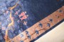 Blue Art Deco Chinese Accent Carpet No. j5052