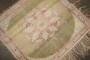 Green Silk Square Turkish Keysari Rug No. j5058