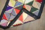 American Hooked Geometric Diamond Grid Rug No. j5264