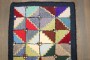 American Hooked Geometric Diamond Grid Rug No. j5264