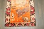 Orange Animal Motif Tibetan Rug No. j5292
