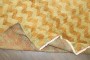 Pair of Yellow Vintage Turkish Tulu Chevron Rugs No. j5313
