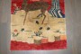 Red Chinese Baotou Pictorial Rug with Crane and Deer No. j5336