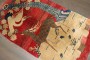 Red Chinese Baotou Pictorial Rug with Crane and Deer No. j5336