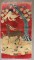 Red Chinese Baotou Pictorial Rug with Crane and Deer No. j5336