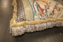 17th Century Flemish Tapestry Fragment Pillow with Classical Bearded Deity / Neptune No. j5450