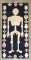 Navy Blue Pictorial Skeleton Vintage Tibetan Rug No. j5370