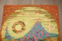 Mid-Century Modern European Abstract Space-Age Tapestry Kilim No. j5373