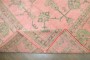 Bubble Gum Pink Square Antique Turkish Oushak Rug No. j5382