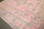 Bubble Gum Pink Square Antique Turkish Oushak Rug No. j5382