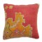 Red Antique Oushak Rug Pillow No. p1353