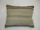 Kilim White and Brown Striped Pillow No. p3311